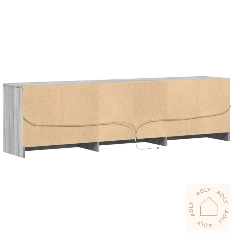 Tv-Benk Med Led Grå Sonoma 180X34X50 Cm Konstruert Tre