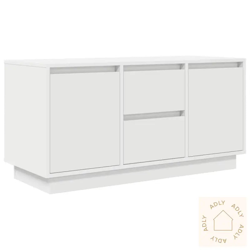 Tv-Benk Med Led-Lys Hvit 100X41X50 Cm