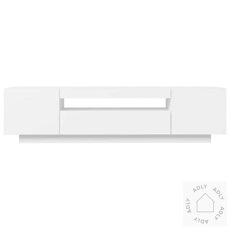 Tv-Benk Med Led-Lys Hvit 160X35X40 Cm