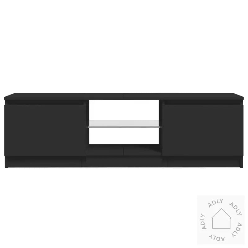 Tv-Benk Med Led-Lys Svart 120X30X36 Cm