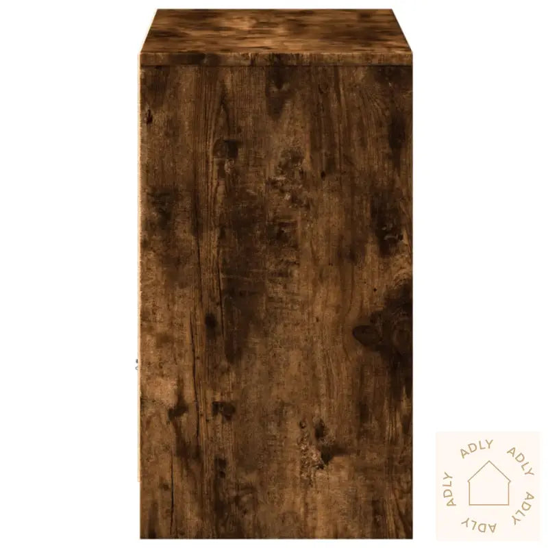 Tv-Benk Med Led Røkt Eik 91X34X61 Cm Konstruert Tre