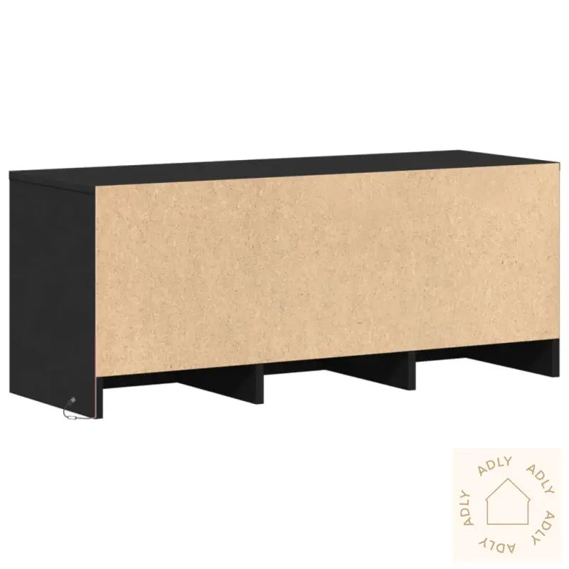 Tv-Benk Med Led Svart 97X34X40 Cm Konstruert Tre