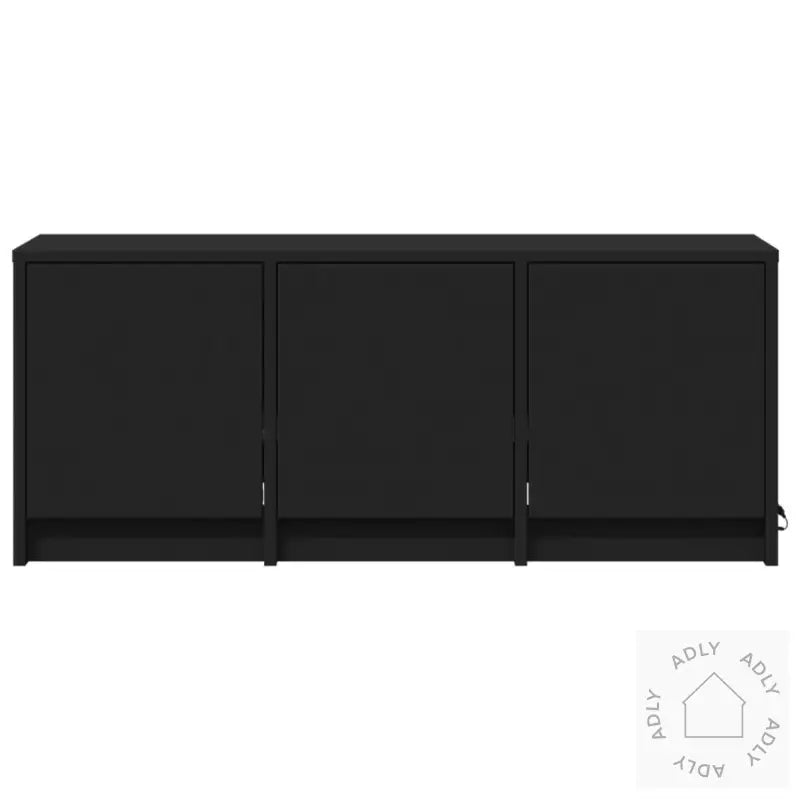 Tv-Benk Med Led Svart 97X34X40 Cm Konstruert Tre