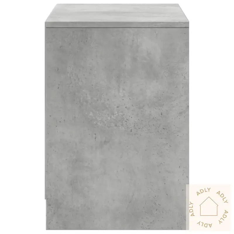 Tv-Benk Med Led Betonggrå 100X34X50 Cm Konstruert Tre