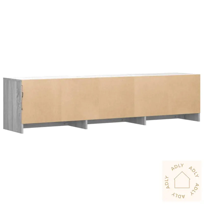 Tv-Benk Med Led Grå Sonoma 165X34X40 Cm Konstruert Tre