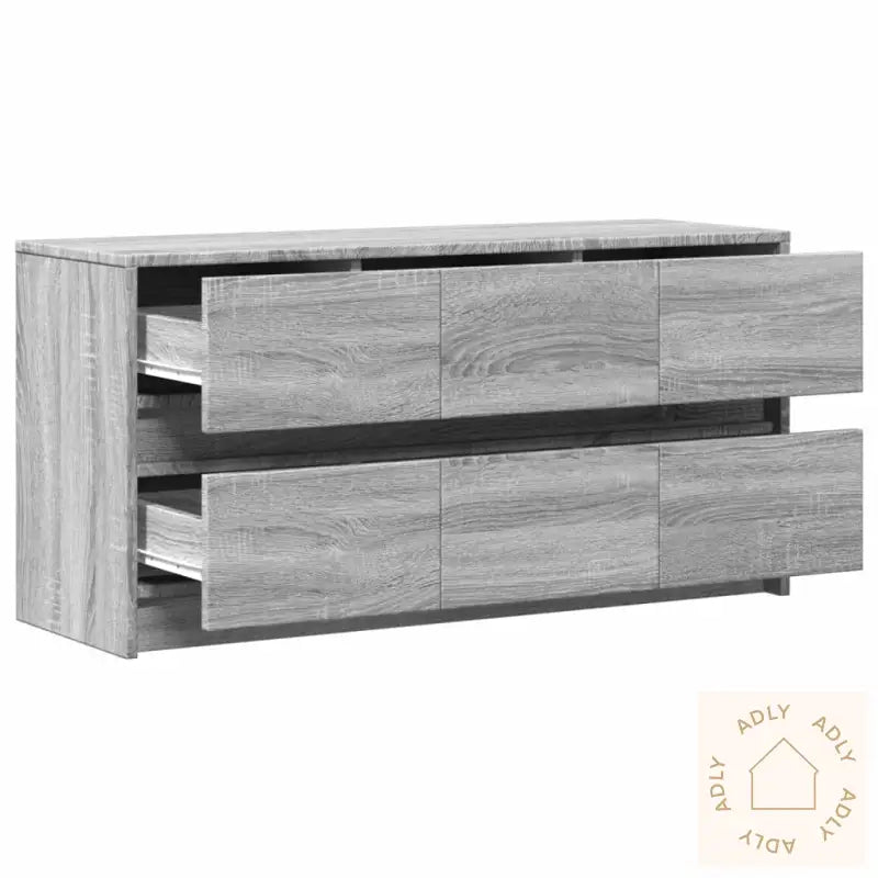 Tv-Benk Med Led Grå Sonoma 100X34X50 Cm Konstruert Tre