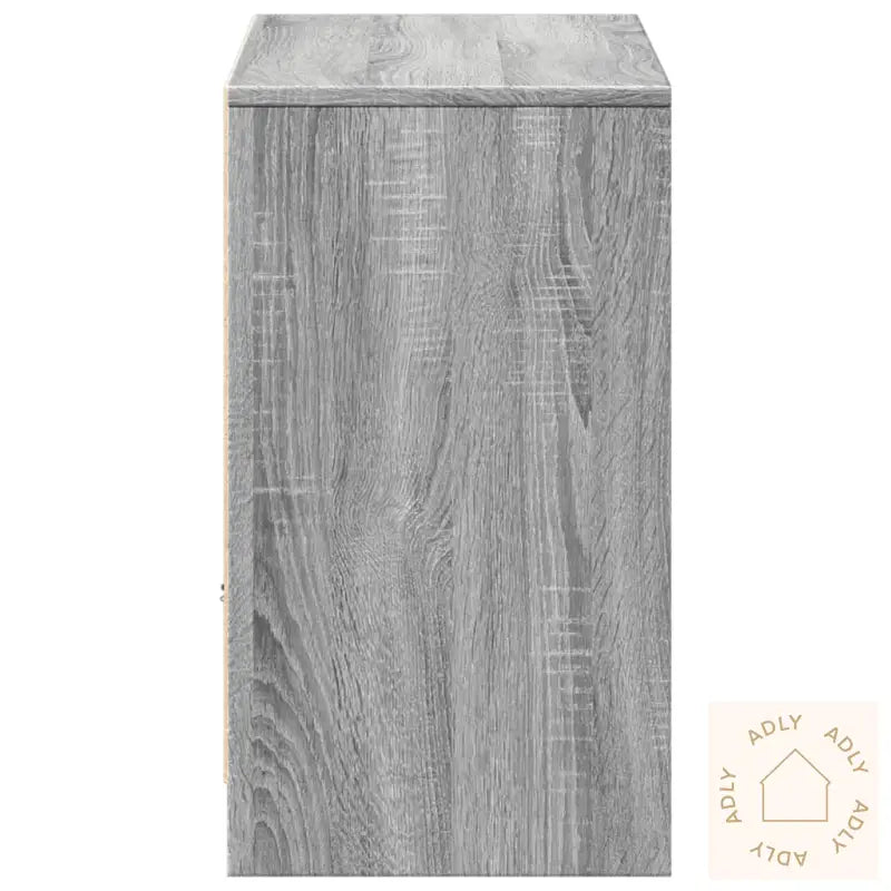 Tv-Benk Med Led Grå Sonoma 91X34X61 Cm Konstruert Tre