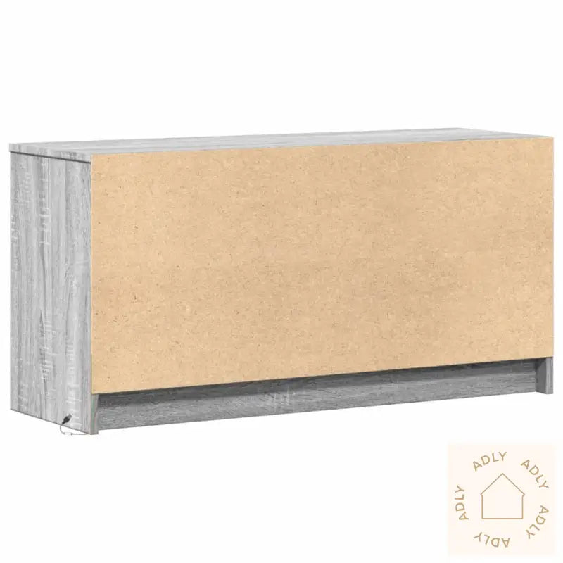 Tv-Benk Med Led Grå Sonoma 100X34X50 Cm Konstruert Tre