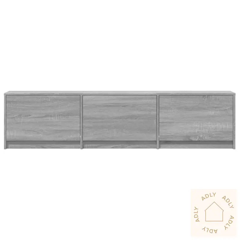 Tv-Benk Med Led Grå Sonoma 165X34X40 Cm Konstruert Tre