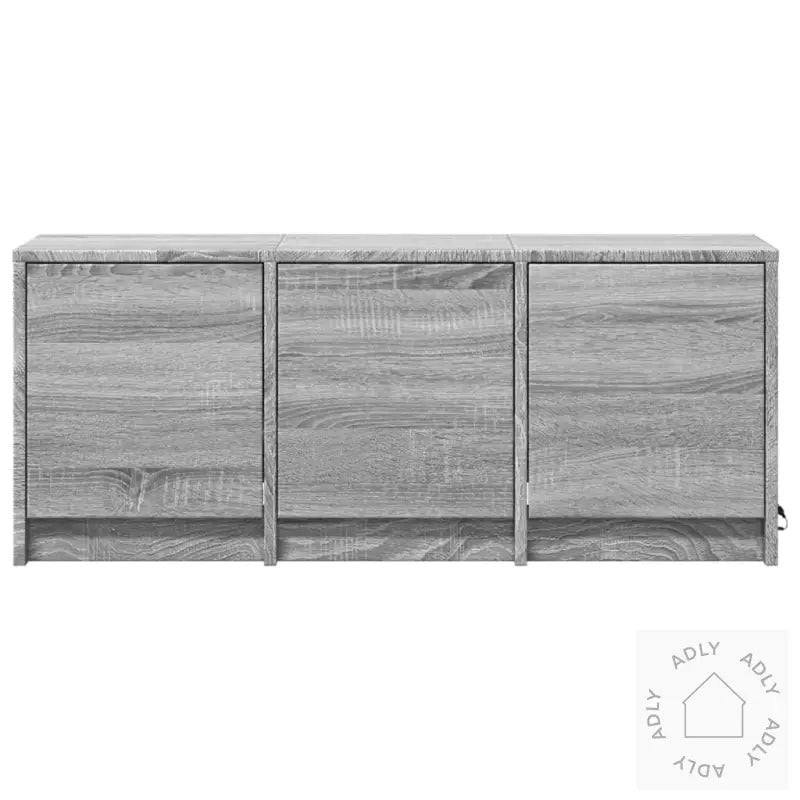 Tv-Benk Med Led Grå Sonoma 97X34X40 Cm Konstruert Tre