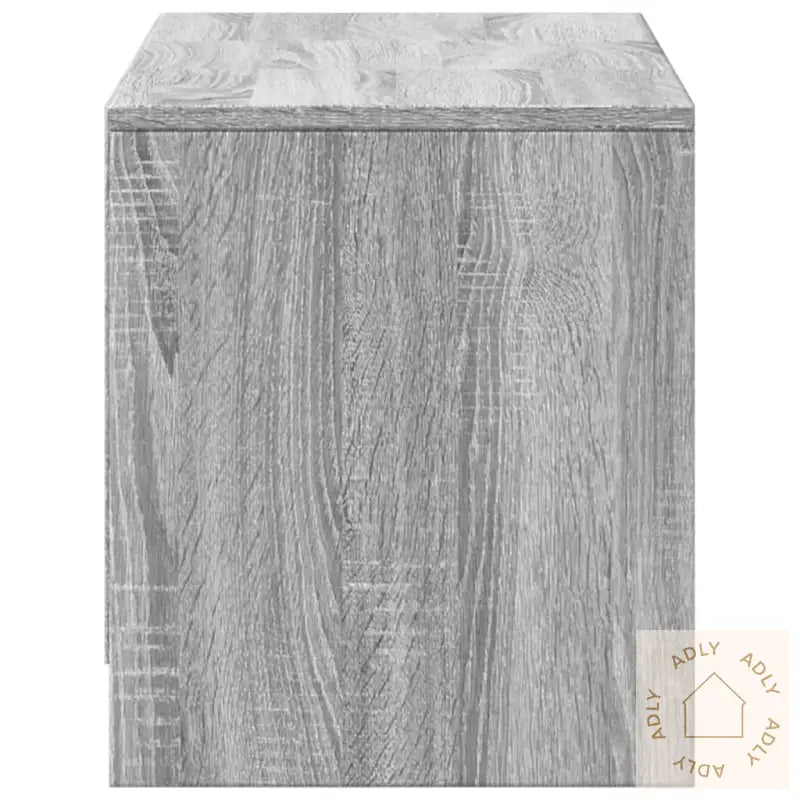 Tv-Benk Med Led Grå Sonoma 97X34X40 Cm Konstruert Tre