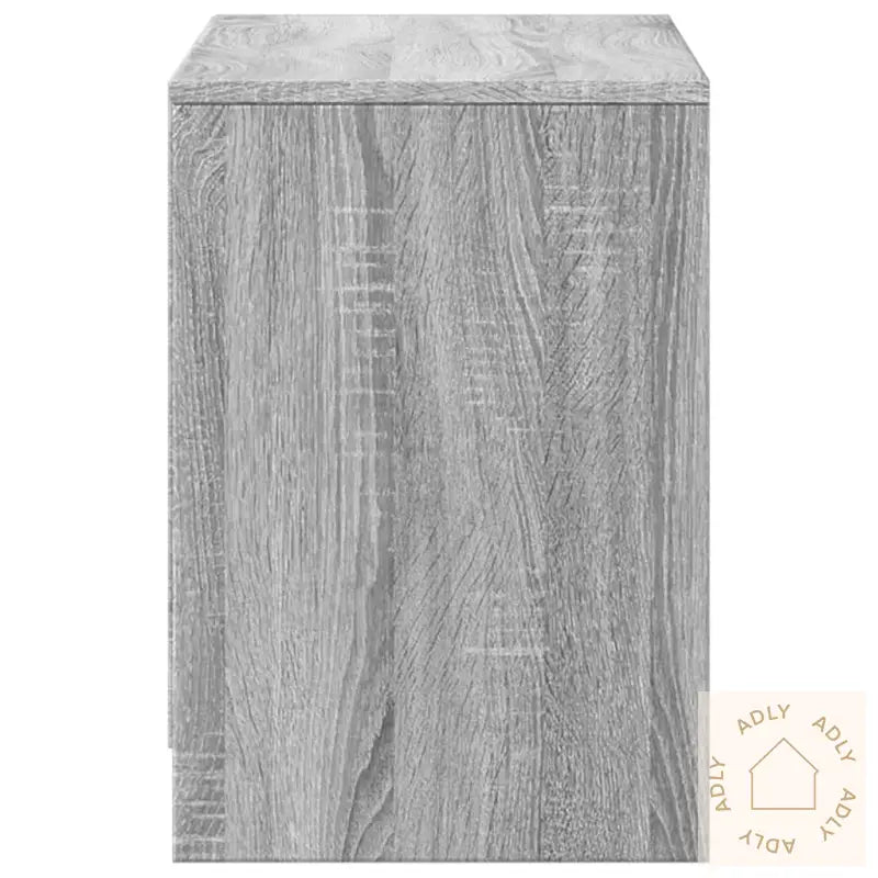 Tv-Benk Med Led Grå Sonoma 100X34X50 Cm Konstruert Tre