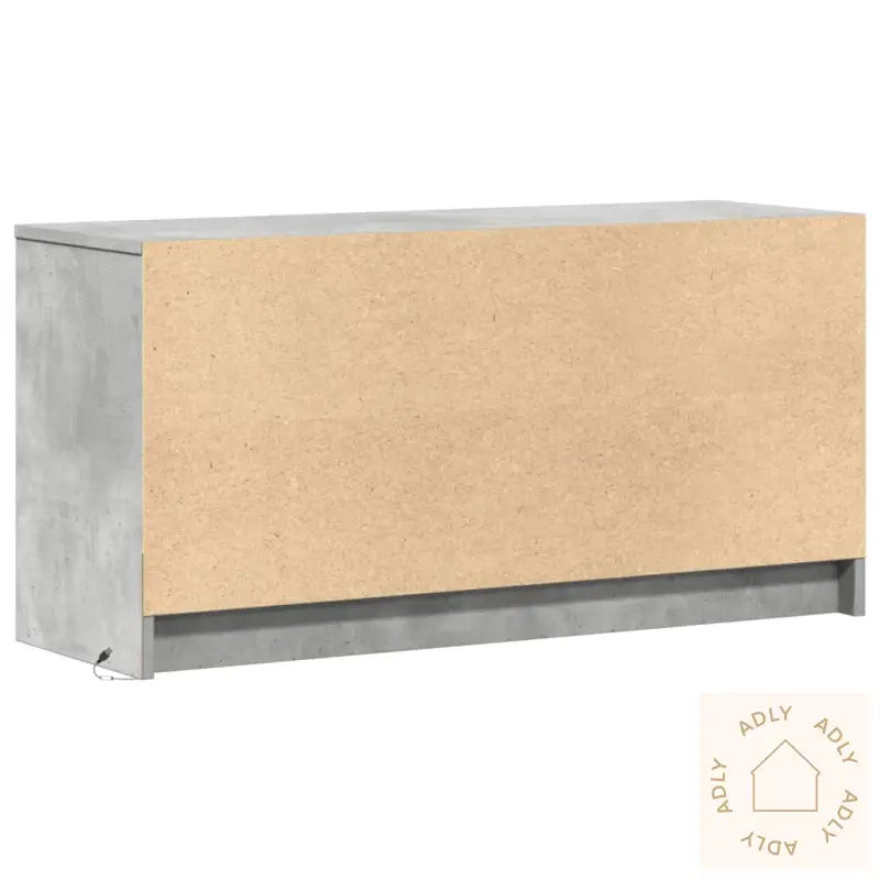 Tv-Benk Med Led Betonggrå 100X34X50 Cm Konstruert Tre