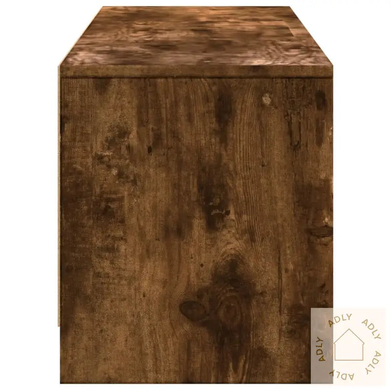 Tv-Benk Med Led Røkt Eik 165X34X40 Cm Konstruert Tre