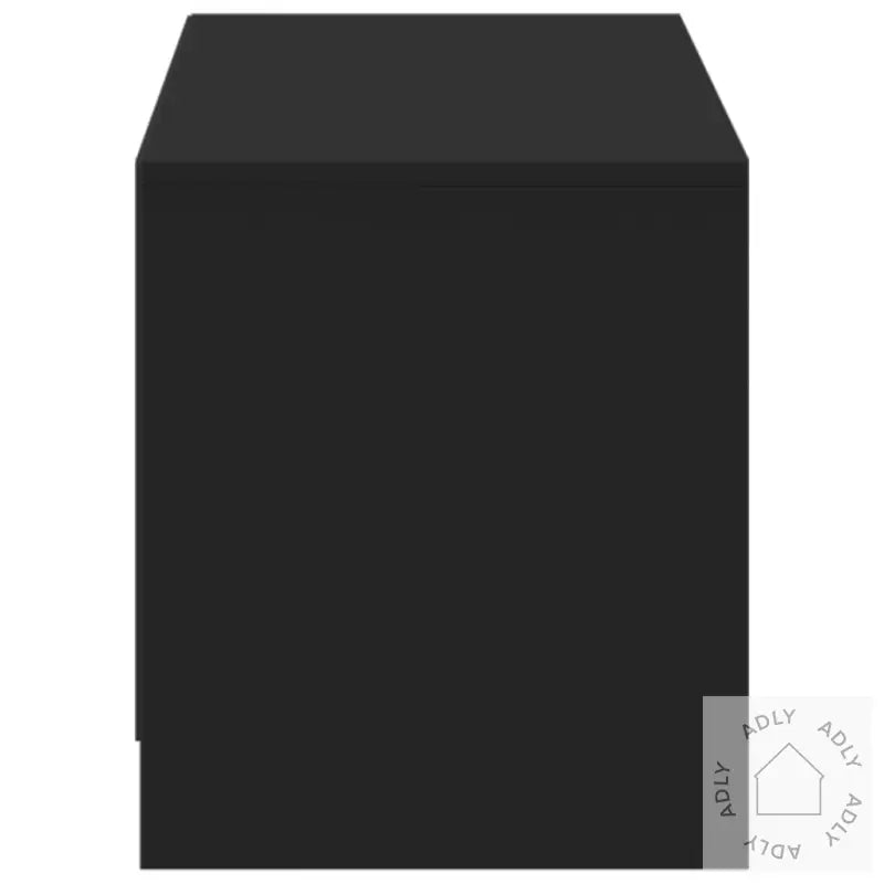 Tv-Benk Med Led Svart 140X34X40 Cm Konstruert Tre