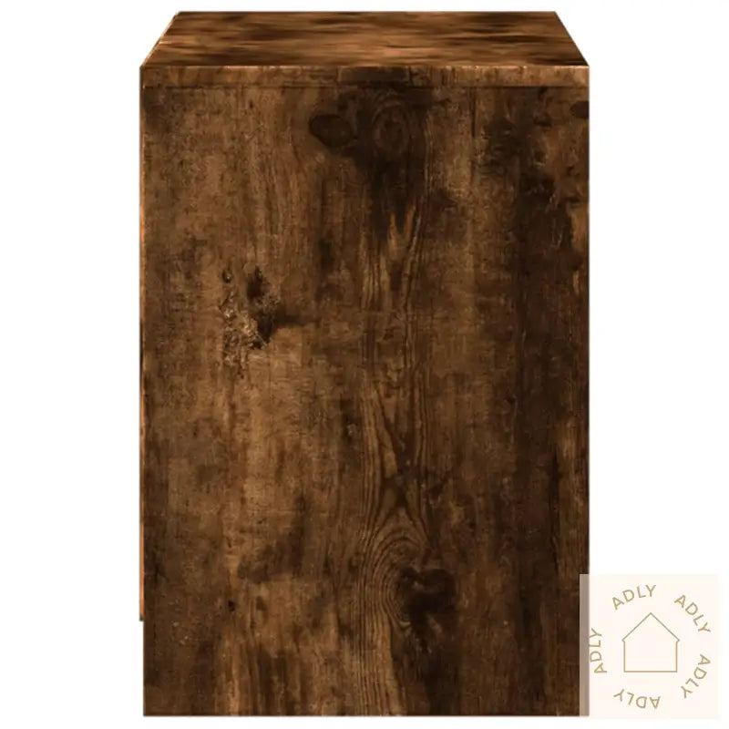 Tv-Benk Med Led Røkt Eik 100X34X50 Cm Konstruert Tre