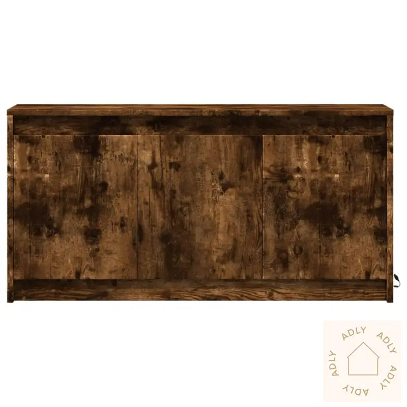 Tv-Benk Med Led Røkt Eik 100X34X50 Cm Konstruert Tre