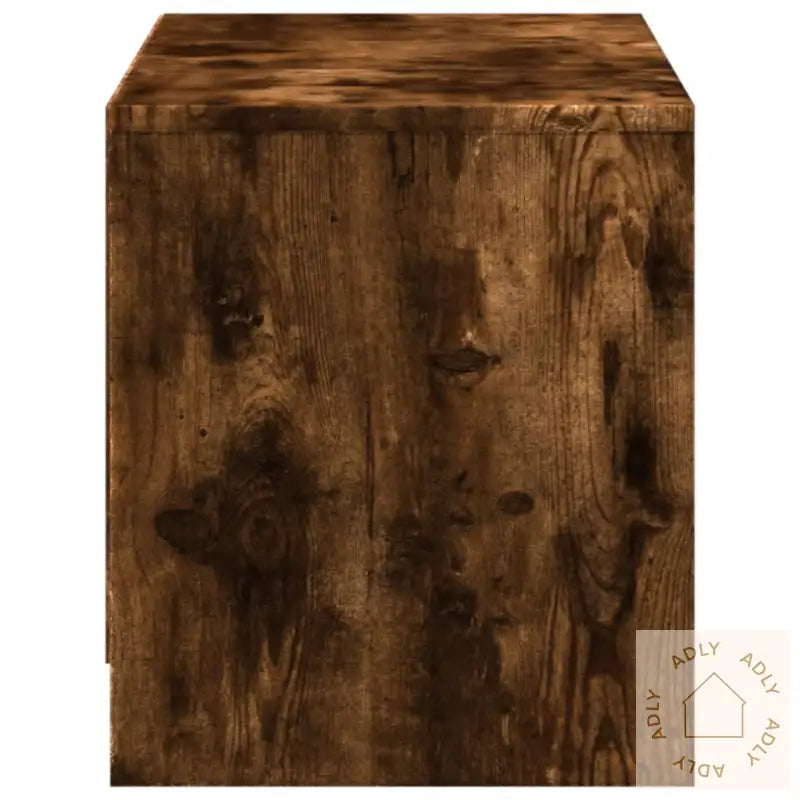 Tv-Benk Med Led Røkt Eik 97X34X40 Cm Konstruert Tre