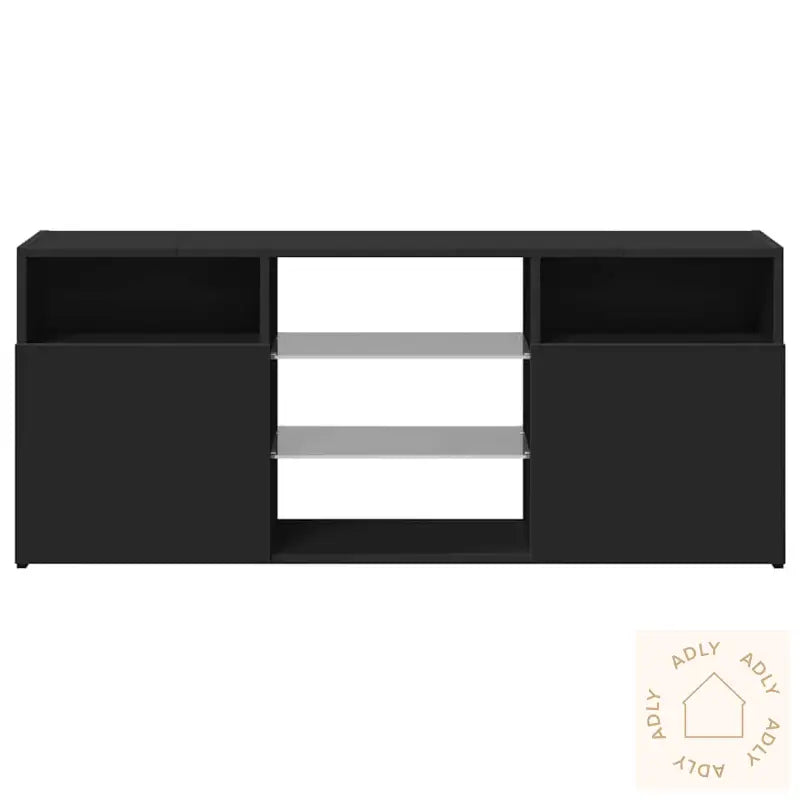 Tv-Benk Med Led-Lys Svart 120X30X50 Cm