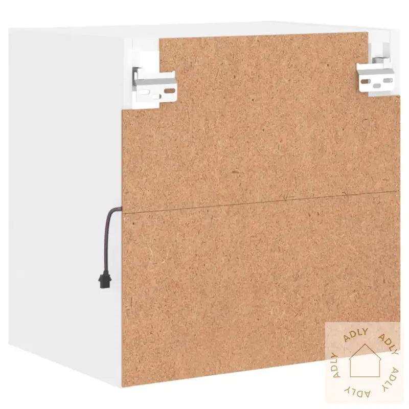 Veggmontert Nattbord Med Led-Lys 2 Stk Hvit