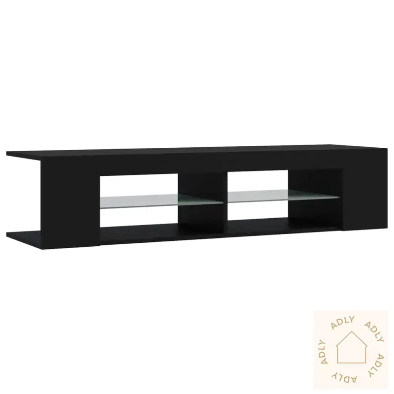 Tv-Benk Med Led-Lys Svart 135X39X30 Cm