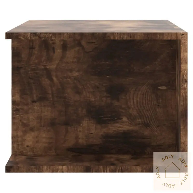 Tv-Benk Med Led-Lys Røkt Eik 90X39X30 Cm