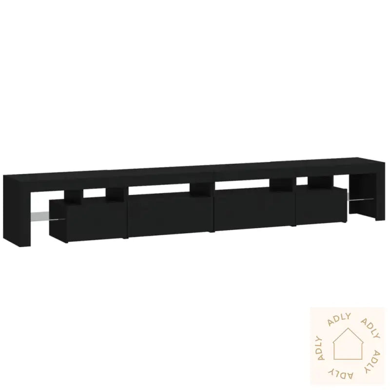 Tv-Benk Med Led-Lys Svart 260X36,5X40 Cm