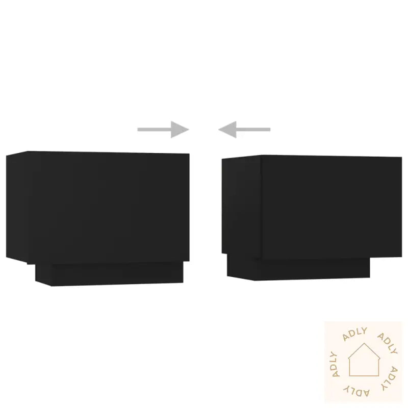 Tv-Benk Med Led-Lys Svart 180X35X40 Cm