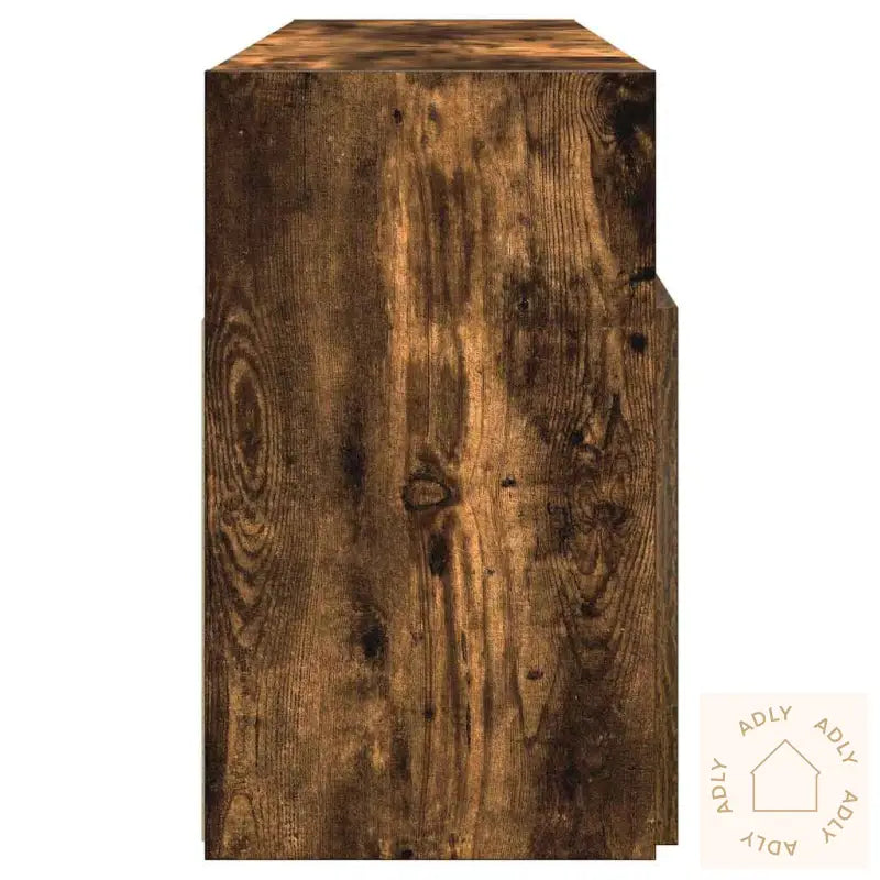 Tv-Benk Med Led-Lys Røkt Eik 120X30X50 Cm