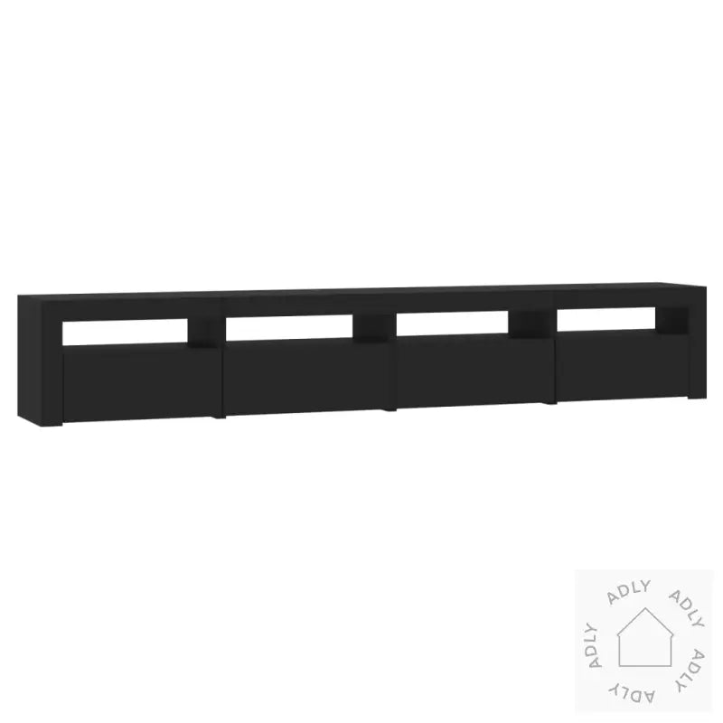 Tv-Benk Med Led-Lys Svart 240X35X40 Cm