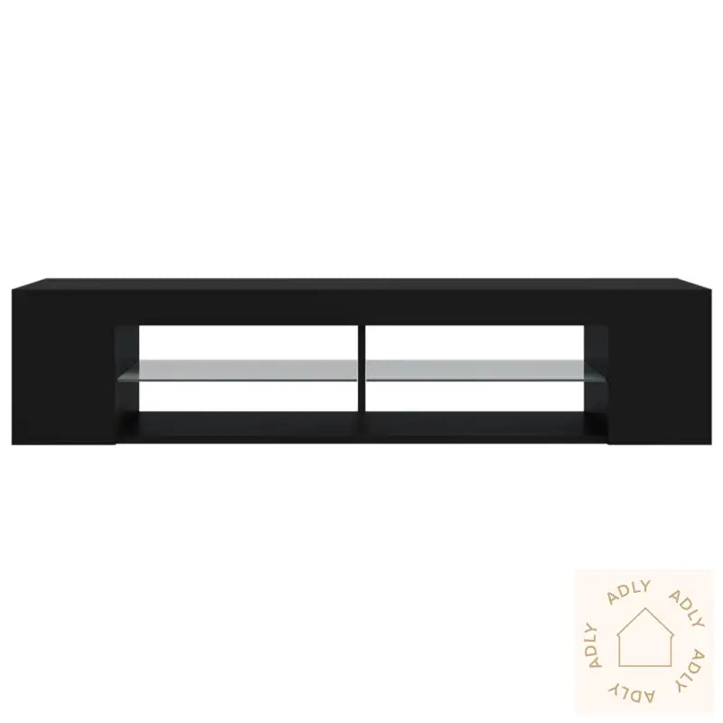 Tv-Benk Med Led-Lys Svart 135X39X30 Cm