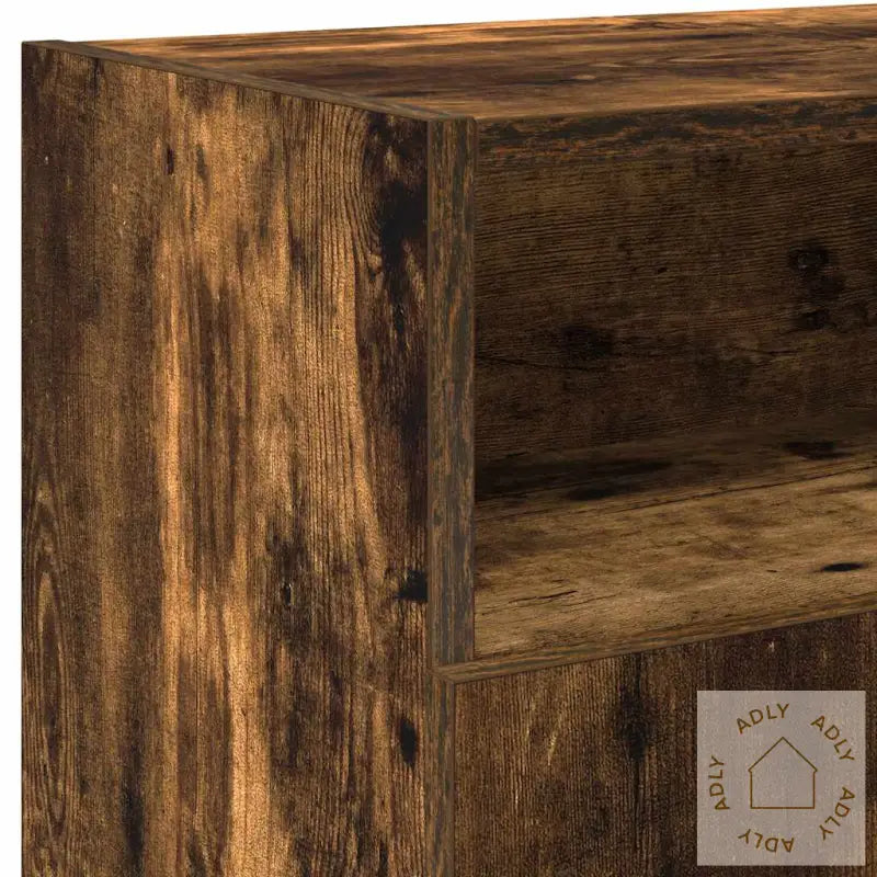 Tv-Benk Med Led-Lys Røkt Eik 120X30X50 Cm