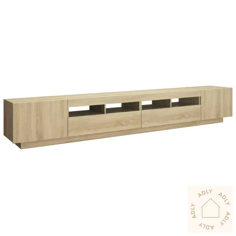 Tv-Benk Med Led-Lys Sonoma Eik 260X35X40 Cm
