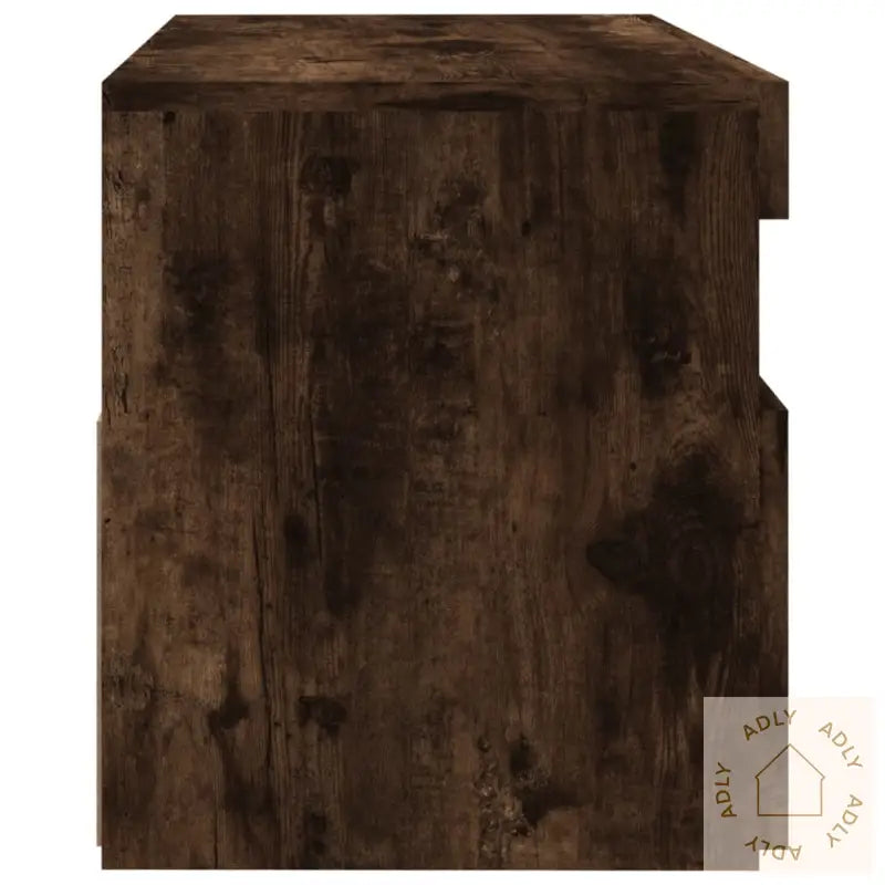 Tv-Benk Med Led-Lys Røkt Eik 60X35X40 Cm