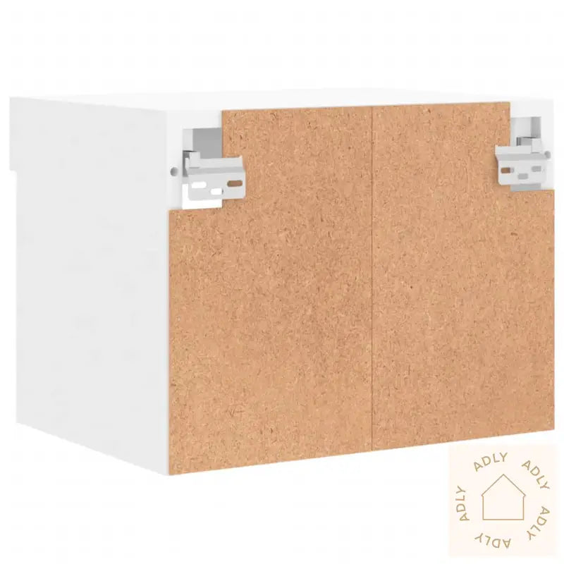 Veggmontert Nattbord Med Led-Lys 2 Stk Hvit