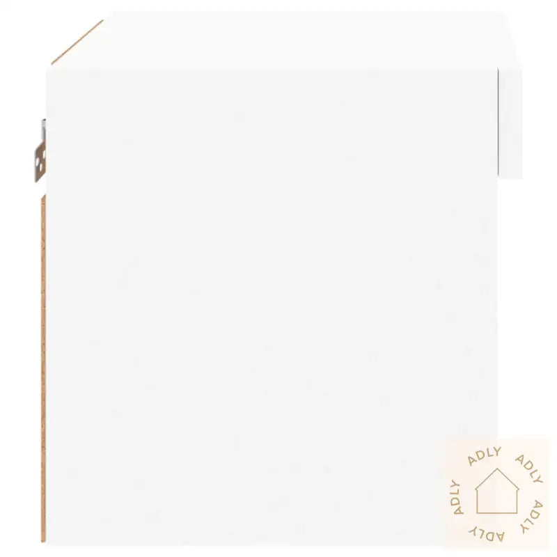 Veggmontert Nattbord Med Led-Lys 2 Stk Hvit