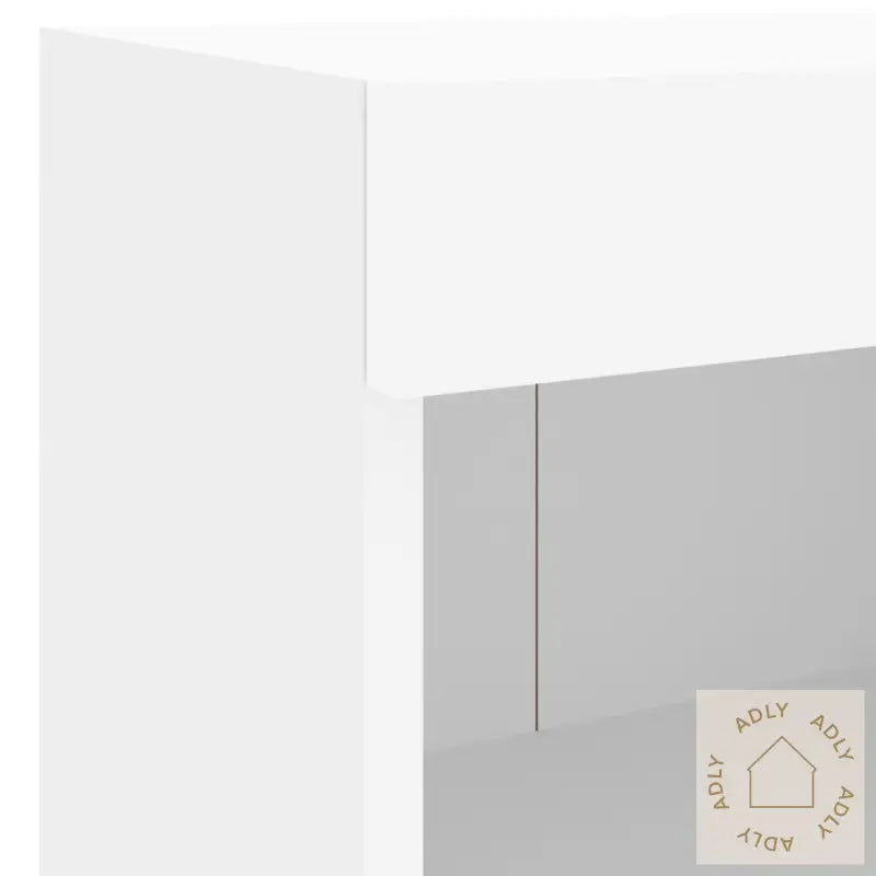 Veggmontert Nattbord Med Led-Lys 2 Stk Hvit