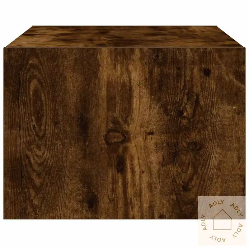 Tv-Benk Med Led-Lys Røkt Eik 75X35,5X25 Cm