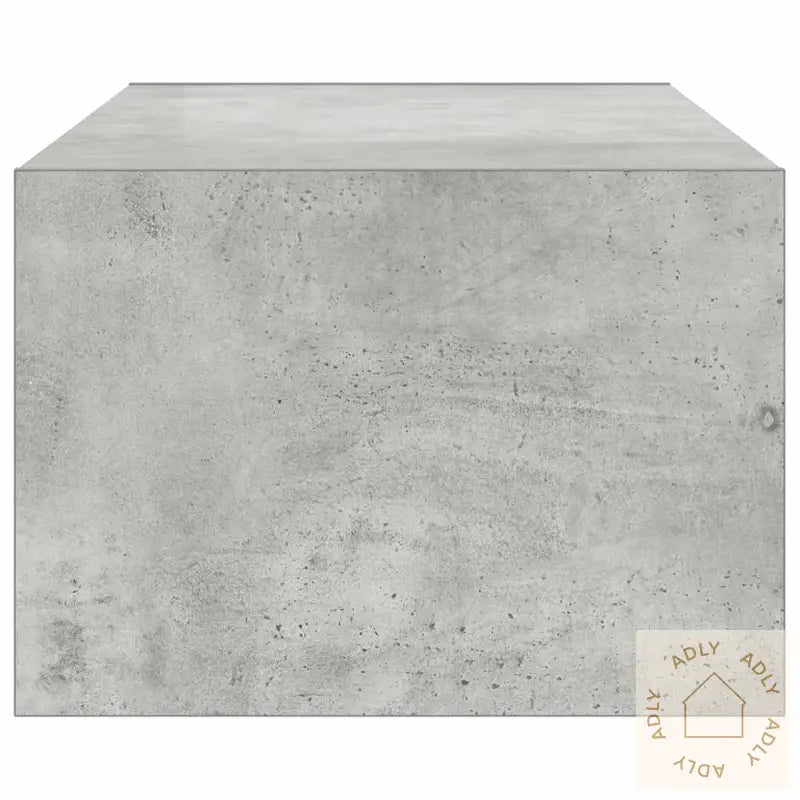 Tv-Benk Med Led-Lys Betonggrå 100X35,5X25 Cm