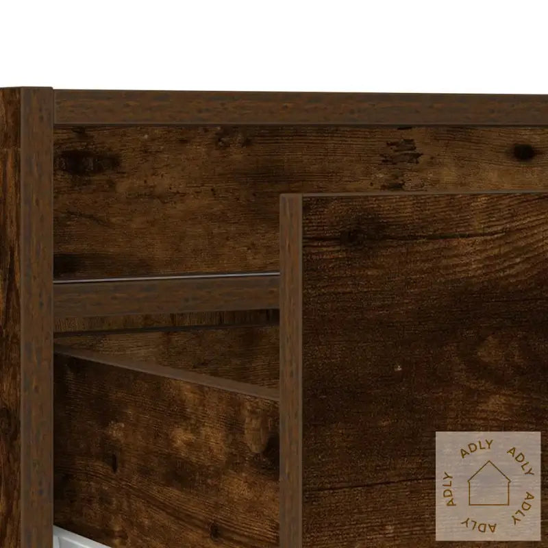 Tv-Benk Med Led-Lys Røkt Eik 75X35,5X25 Cm