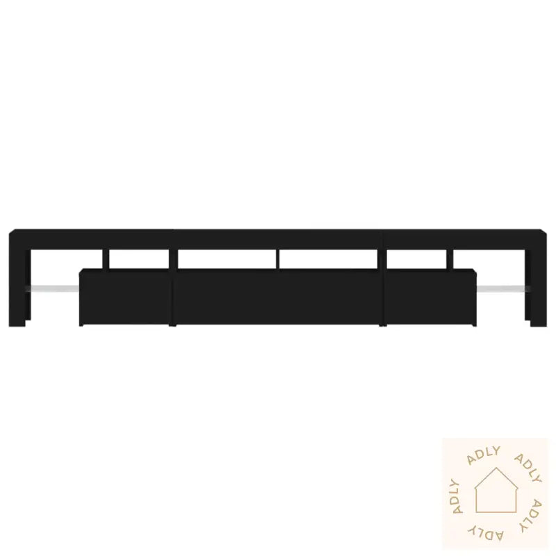 Tv-Benk Med Led-Lys Svart 230X36,5X40 Cm