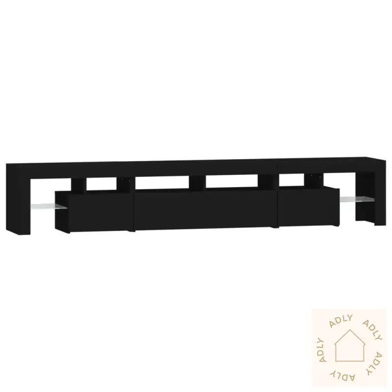 Tv-Benk Med Led-Lys Svart 230X36,5X40 Cm