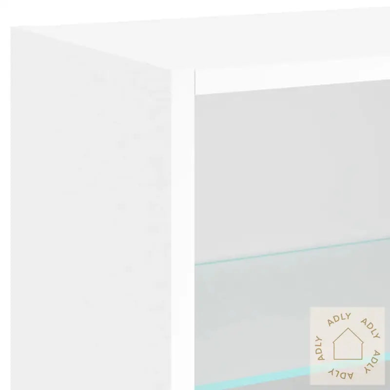 Veggmontert Nattbord Med Led-Lys Hvit