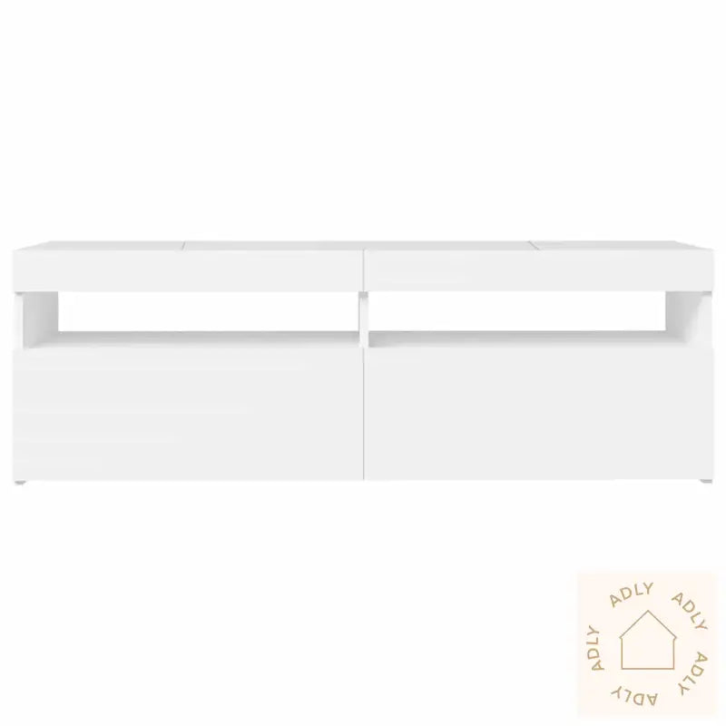 Tv-Benk Med Led-Lys Hvit 120X35X40 Cm