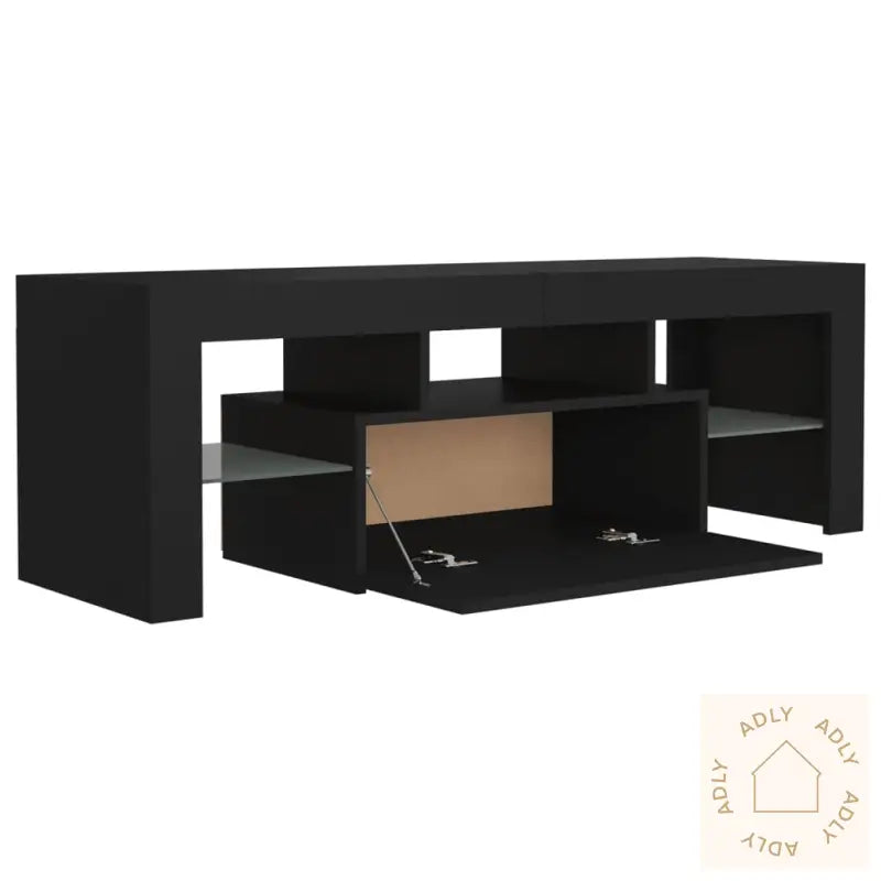 Tv-Benk Med Led-Lys Svart 120X35X40 Cm