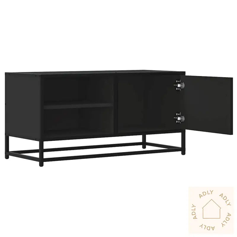 Tv-Benk Svart 80X34,5X40 Cm Konstruert Tre Og Metall