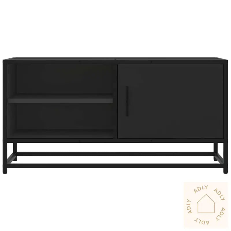 Tv-Benk Svart 80X34,5X40 Cm Konstruert Tre Og Metall