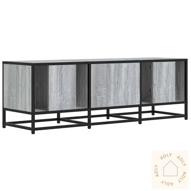 Tv-Benk Grå Sonoma 120X35X41 Cm Konstruert Tre Og Metall