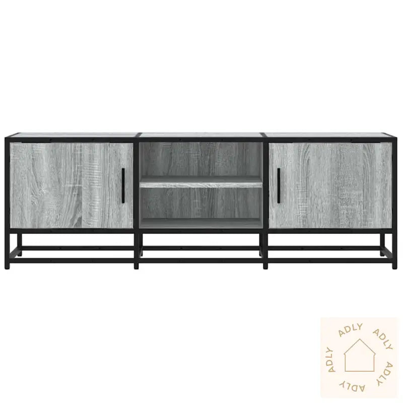 Tv-Benk Grå Sonoma 120X35X41 Cm Konstruert Tre Og Metall