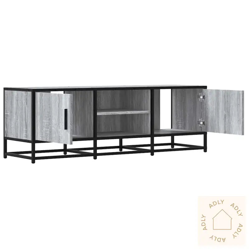 Tv-Benk Grå Sonoma 120X35X41 Cm Konstruert Tre Og Metall